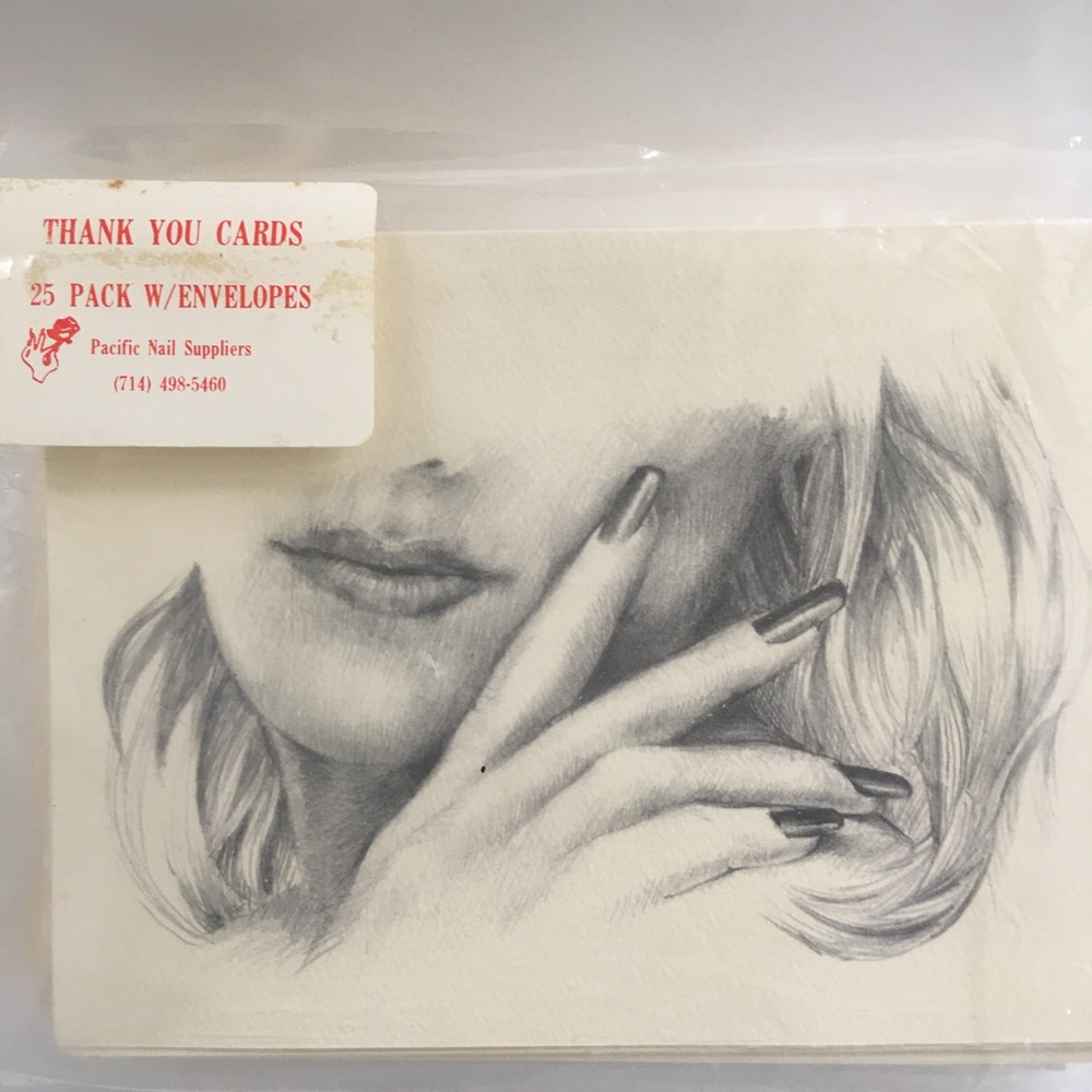 Nail Tech Thank You Cards set of 24 withEnvelopes excellent condition never used